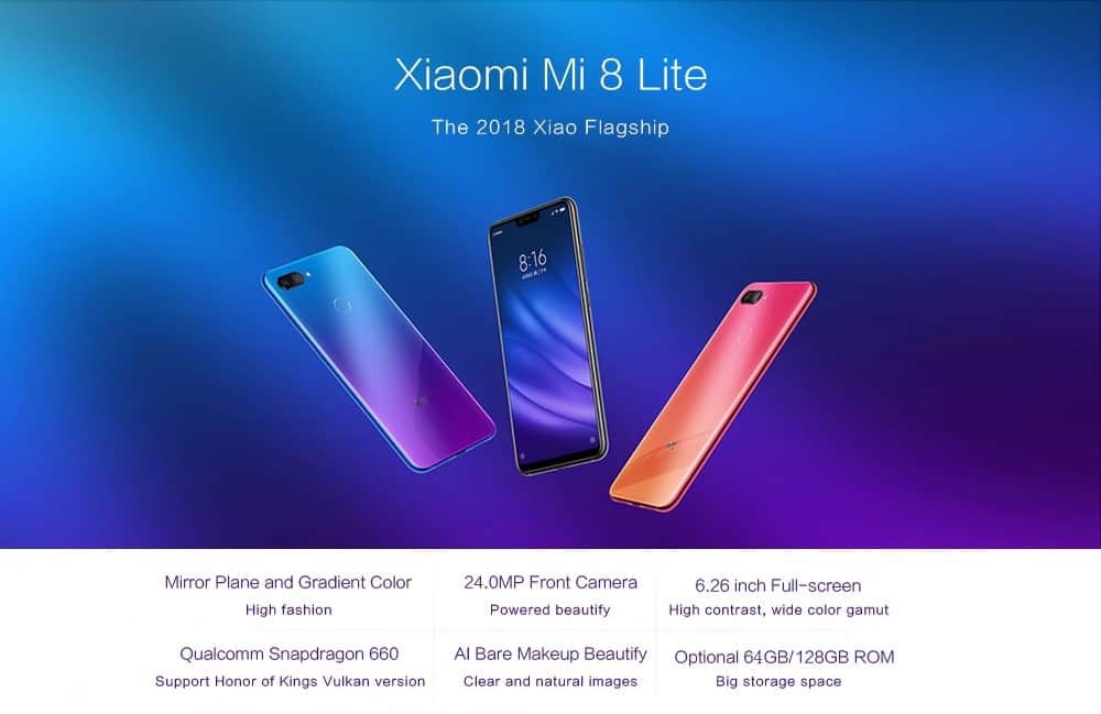 Chollazo Xiaomi Mi8 Lite por 194 euros (Oferta FLASH)