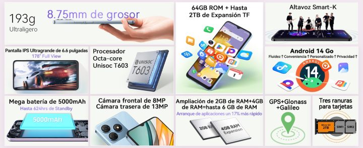 Descubre el móvil OSCAL Flat 2C: Potencia y calidad por menos de 70€ 4 Review OSCAL Flat 2C