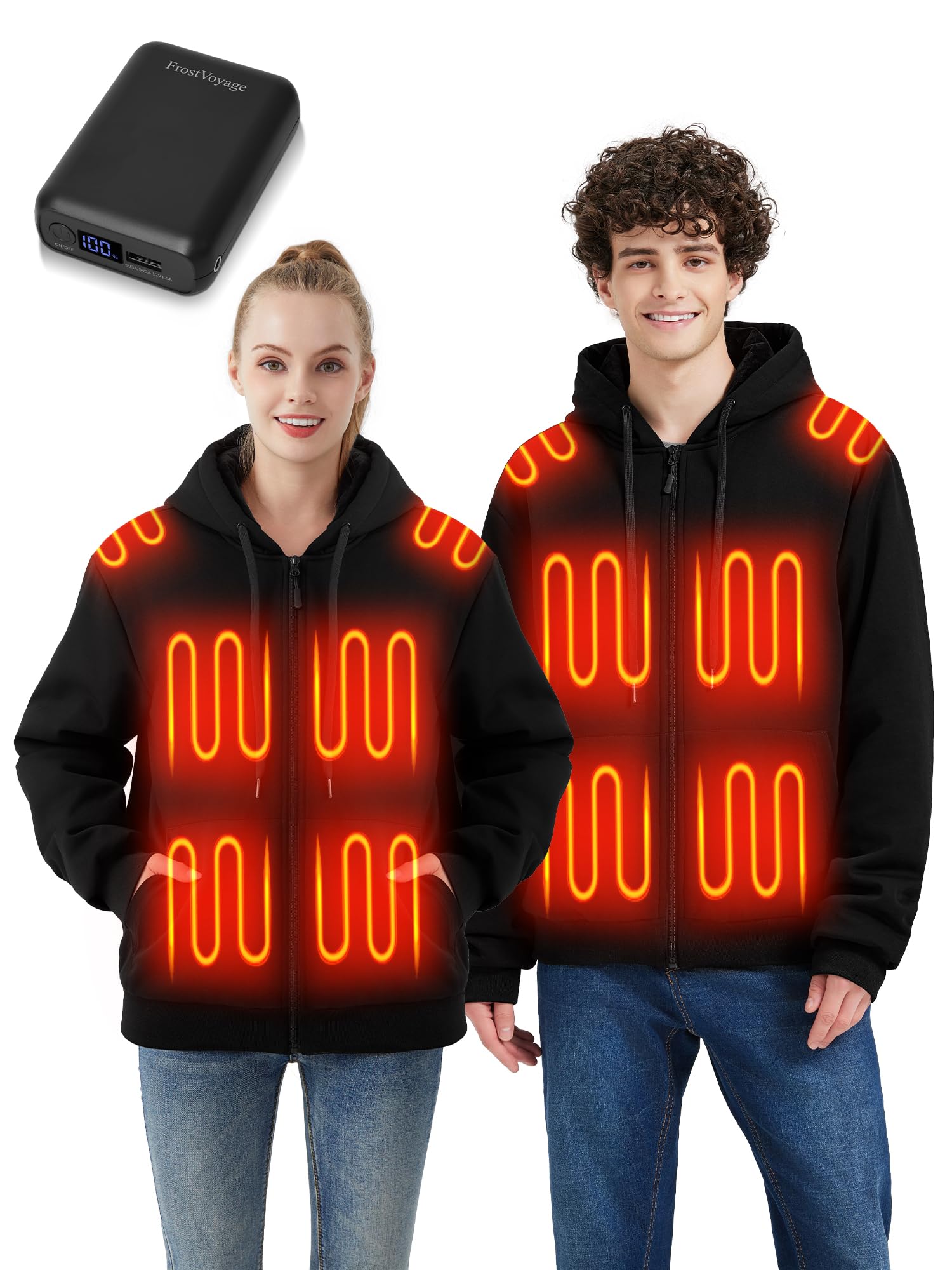 Cómo elegir la ropa calefactable perfecta para el invierno 14 Sudadera calefactable FrostVoyage