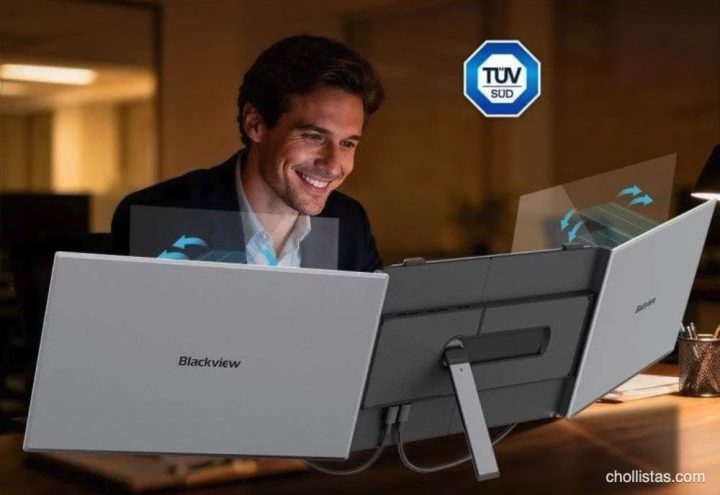 ¡Adiós a trabajar incómodo! Probamos el monitor portátil Blackview DCM6 y es el chollo definitivo para tu portátil