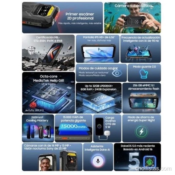 ¡Escándalo de precio! El móvil indestructible con batería infinita y visión nocturna se desploma a precio de risa