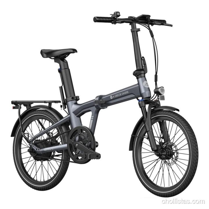 La revolución de las calles tiene nombre: probamos la ADO Air 20 Pro 2026 (y te explicamos por qué es el chollo tecnológico del año) 3 Bicicleta eléctrica plegable ADO Air 20 Pro 2026 en color gris con batería en la tija del sillín y portaequipajes
