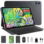 Tablet KINGRID T60 PRO de 13,4 pulgadas con Android 15 y accesorios: teclado, ratón, lápiz óptico, funda y cables