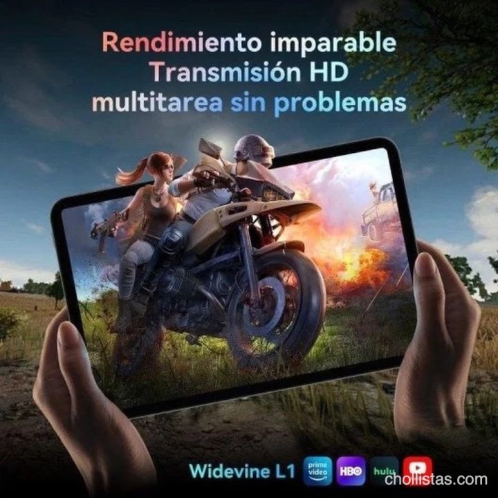 Tablet con juego de acción y texto: Rendimiento imparable, Transmisión HD, multitarea y soporte Widevine L1