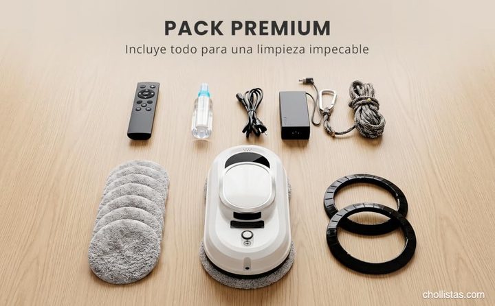 ¿El fin definitivo de limpiar cristales a mano? Ponemos a prueba el JUPPLIES Robot Limpiacristales Eléctrico 90W con Succión 5600Pa y su precio rompe esquemas 2 Pack Premium: robot limpiacristales Jupplies con mando, pulverizador, cables, cuerda de seguridad, aros y mopas