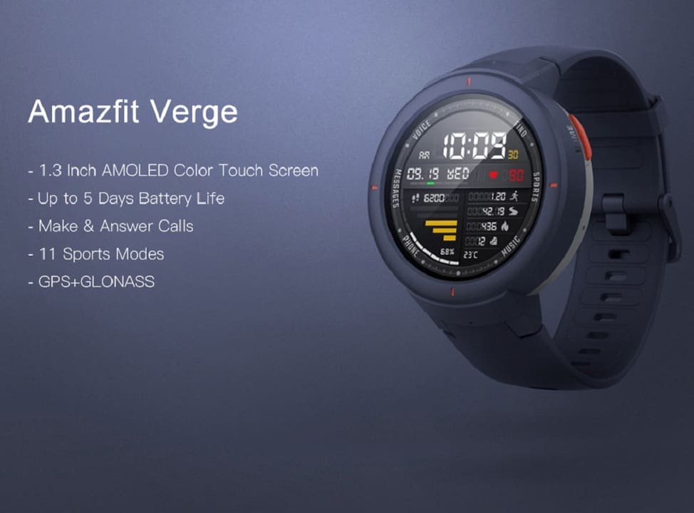 Smartwatch Xiaomi Amazfit Verge 3 de oferta por 113 euros (Cupón Descuento)