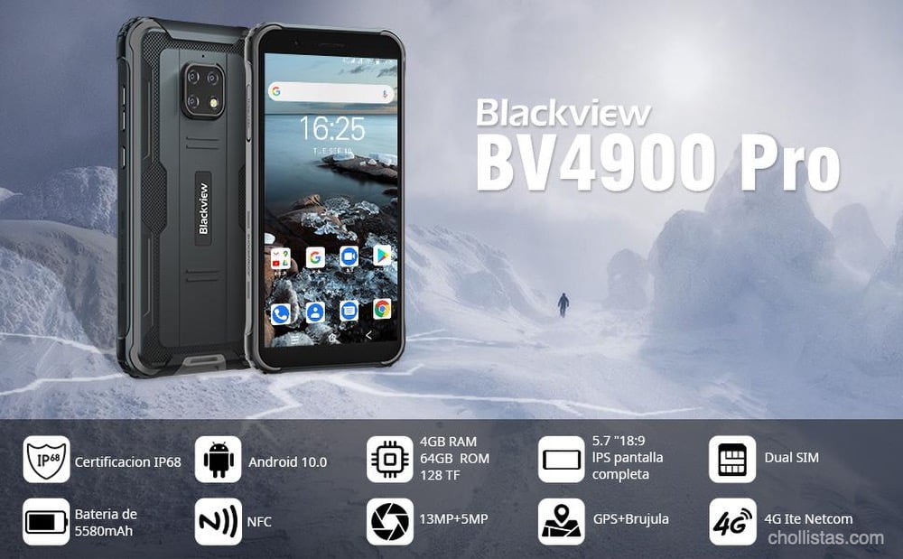 Móvil resistente Blackview BV4900 PRO de oferta por 98 euros (Oferta FLASH)