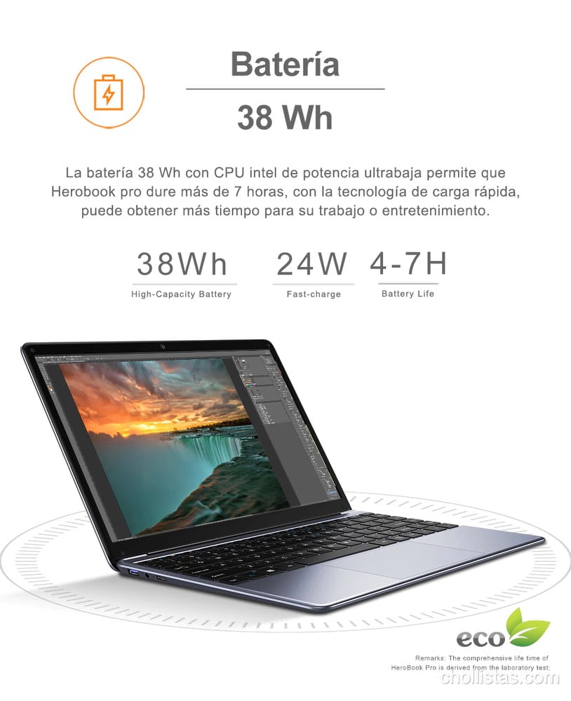 CHUWI - HeroBook Pro PC portable Windows 11, écran FHD de 14.1 pouces