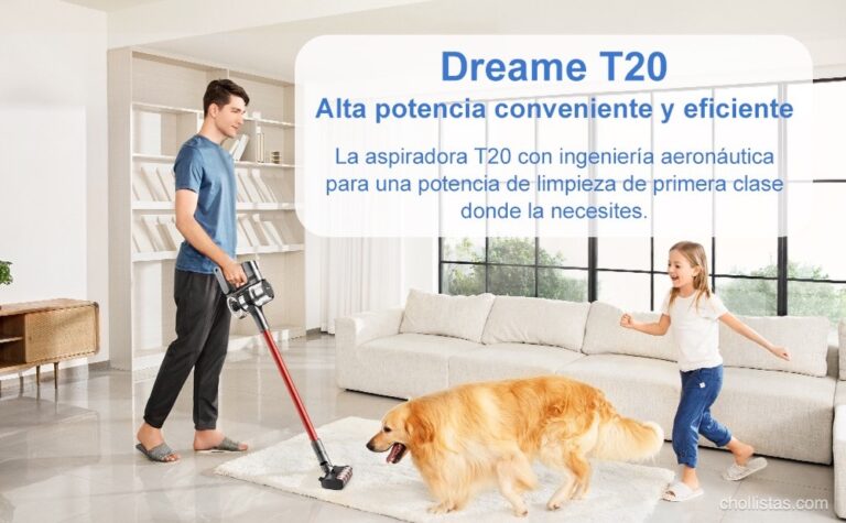 Aspirador inalámbrico Dreame T20 de oferta  por 209 euros desde España (Cupón Descuento)